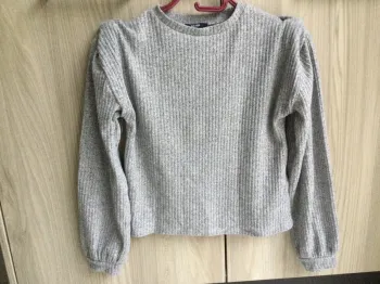 Pull gris chiné taille xxs 12 ans