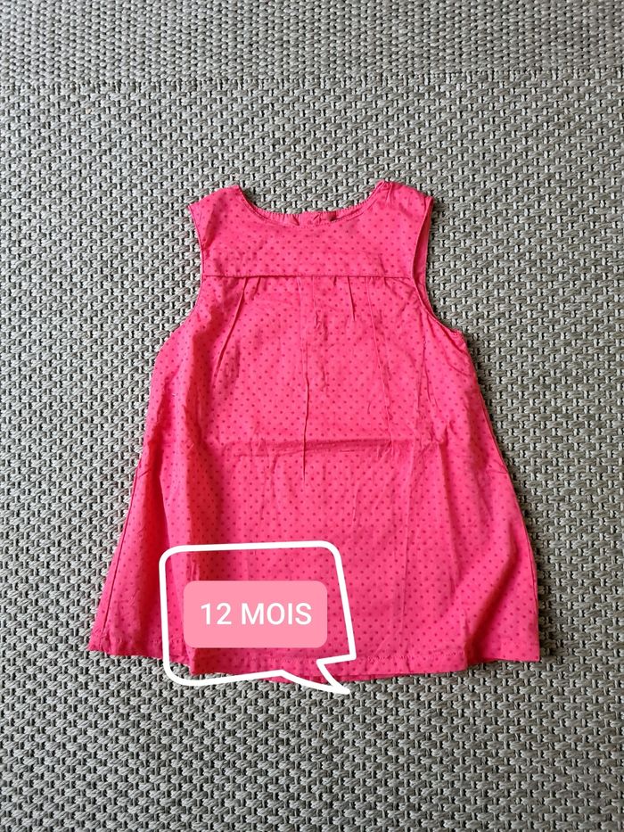 Robe légère rose fuchsia - 12 mois