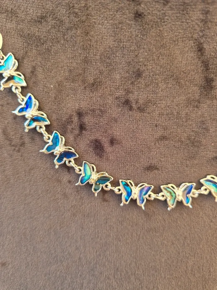 Bracelet fantaisie papillons bleus - photo numéro 2