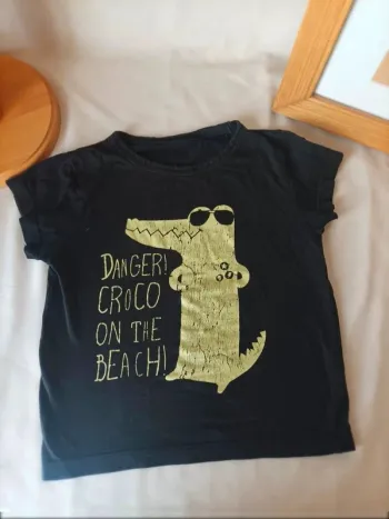 Tee-shirt manches courtes noir Kiabi garçon 3 ans