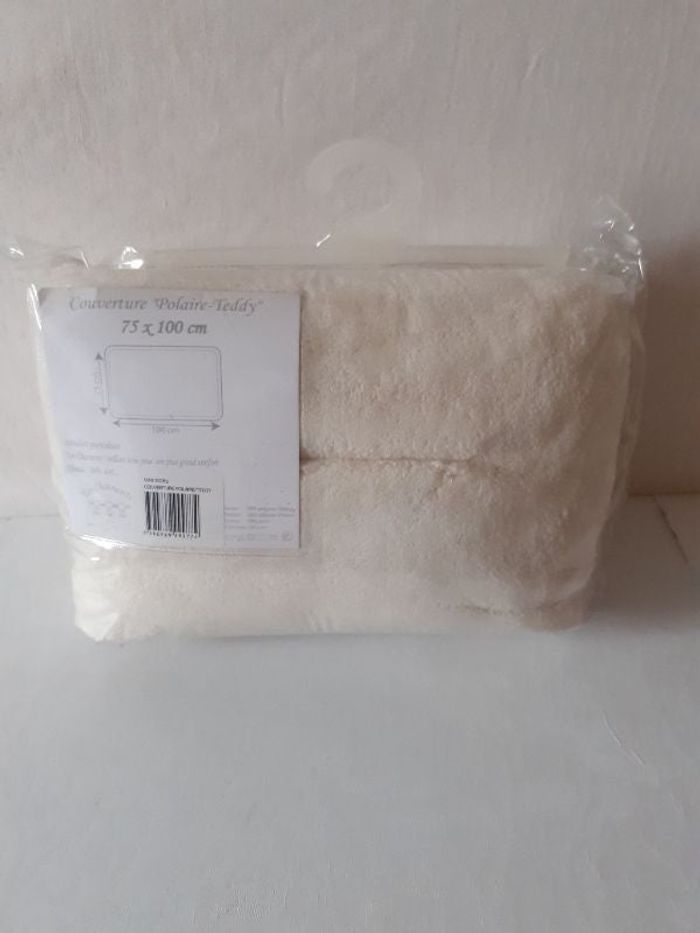 Couverture écru polaire Teddy Les Chatounets
