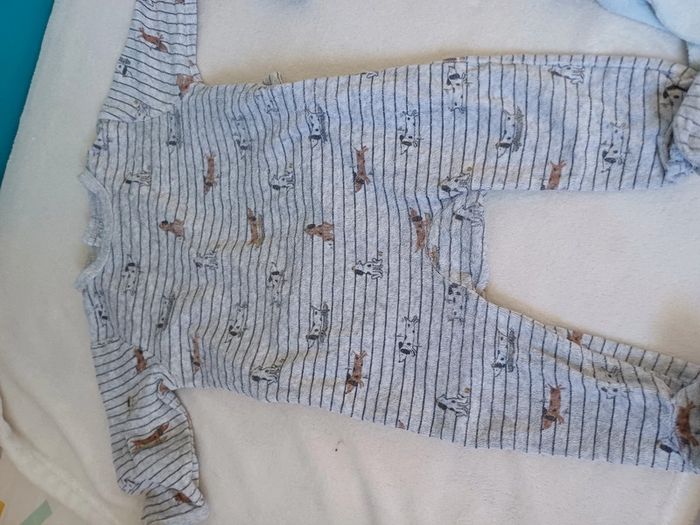 Lot 6 pyjamas en velours 9 mois Kiabi - photo numéro 2