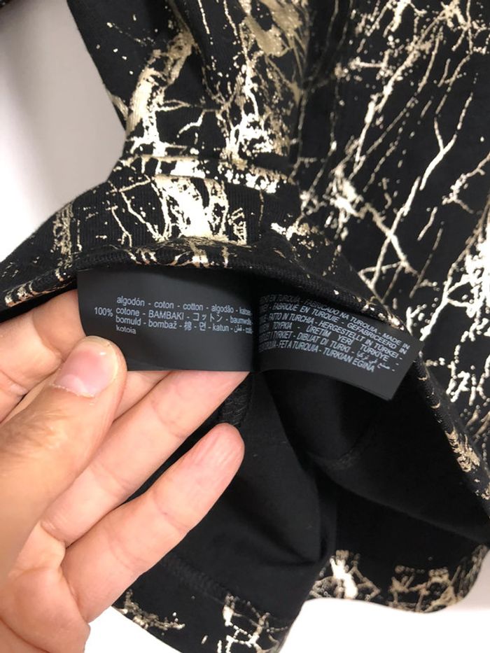 Superbe beau t-shirt métallisé Zara neuf avec étiquette taille M - photo numéro 7