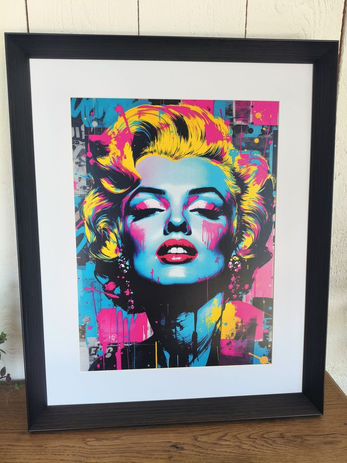 Affiche poster A3 (29,7×42 cm) Marilyn Monroe pop art street art coloré – déco murale vintage modern