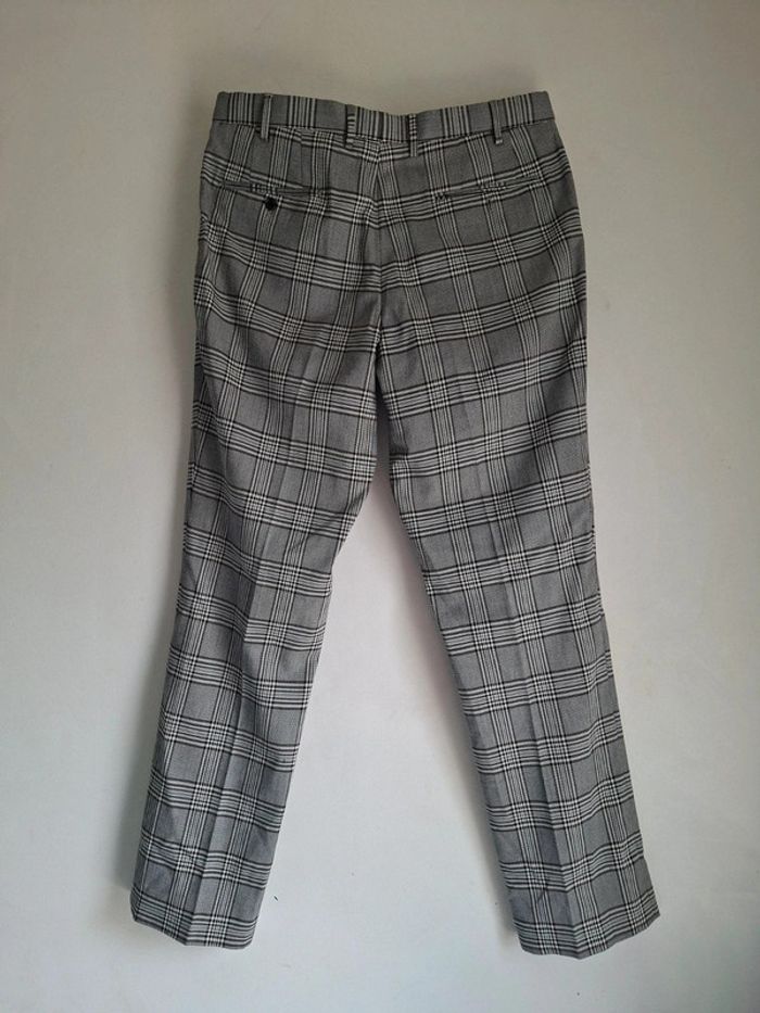 Pantalon carreaux chic gris noir - Taille 46 petit- Neuf - photo numéro 2