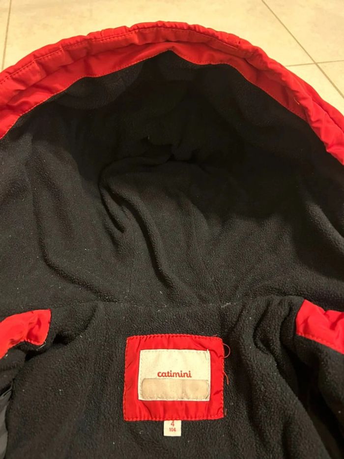 Doudoune à capuche garcon Catimini rouge, beige et noire 4 ans - photo numéro 20