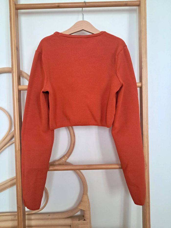 Pull court corail Zara S 36 parfait état - photo numéro 3