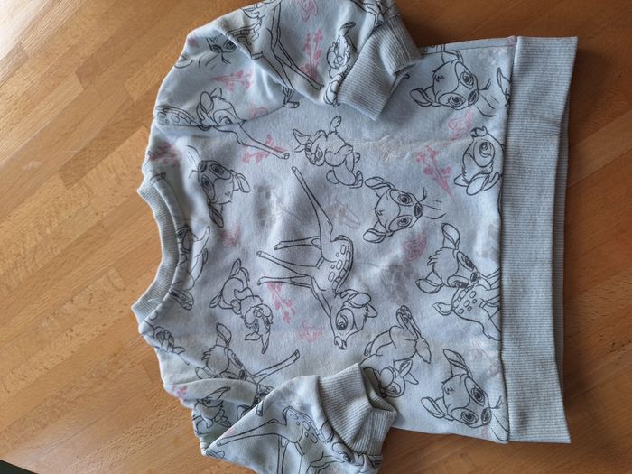 Pull sweat vert d'eau Disney Bambi et Pan Pan 6-9mois - Primark - photo numéro 2