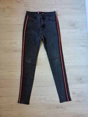 Pantalon Jennyfer 36 S slim bande ligne côté ado femme