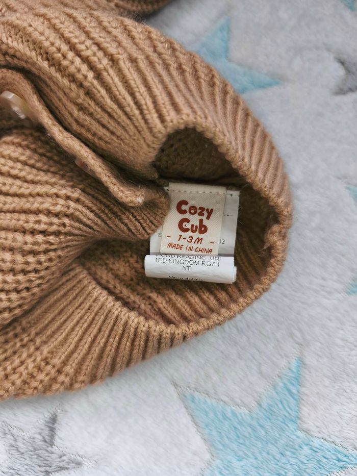 Gilet à capuche Cozy Cub - 1-3 mois - Marron - État : Excellent - photo numéro 4
