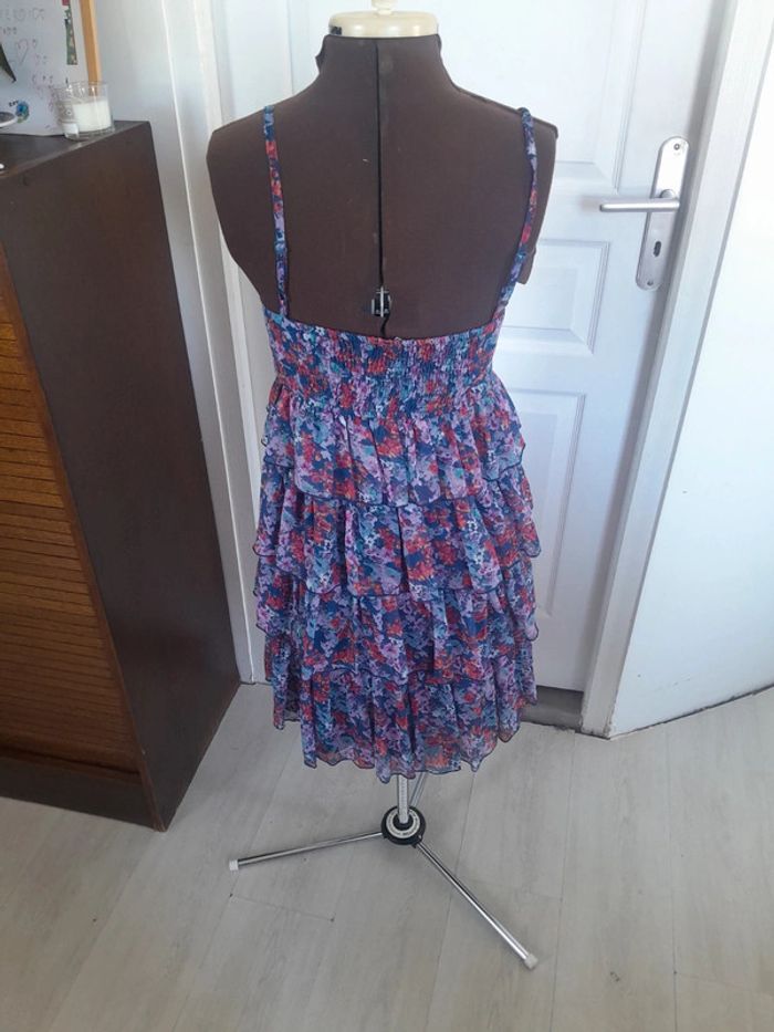 Robe mini bretelles été à smocks dans le dos et volants 3 suisses collection - photo numéro 2