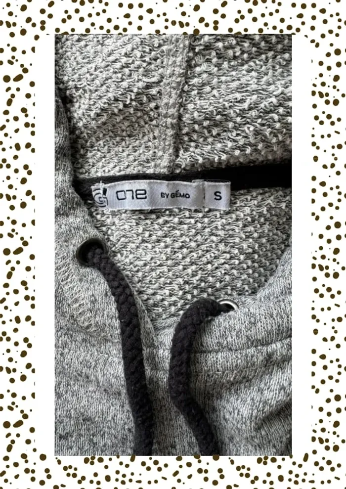 Sweat à capuche gris Gémo - photo numéro 4