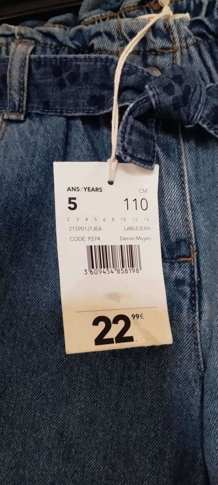 Jeans Neuf fille 5ans DPAM - photo numéro 3