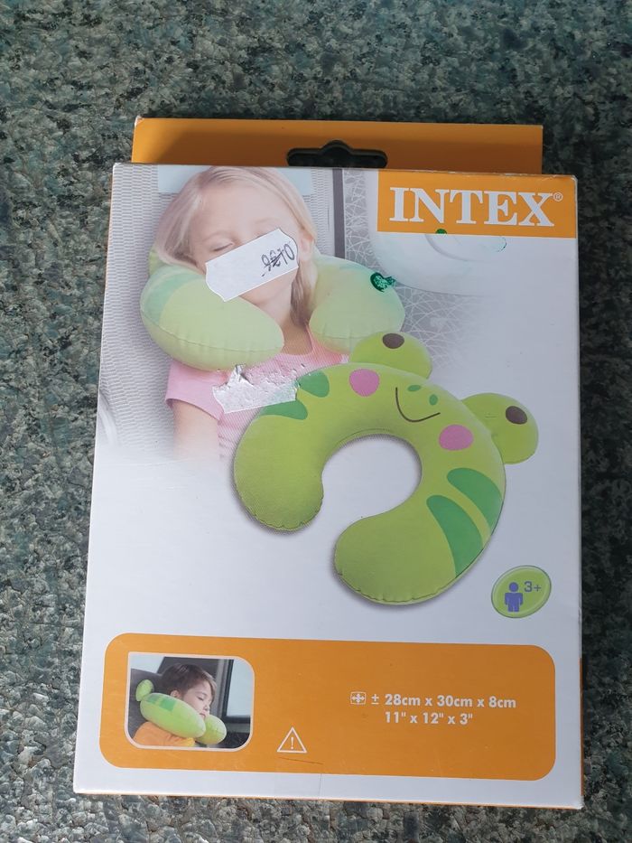 Oreiller de voyage enfant Intex vert