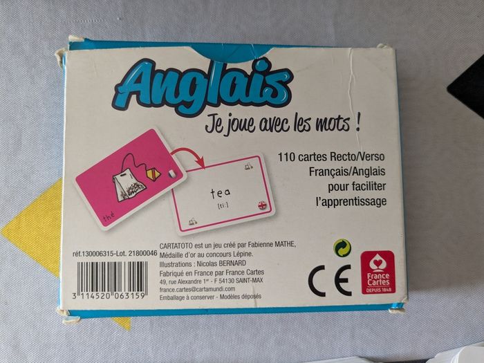 Jeu cartatoto anglais - photo numéro 2