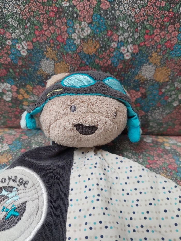 #16 - Doudou mouchoir ours Lazare Sauthon - photo numéro 2