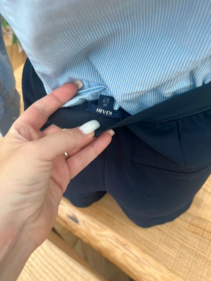 Ensemble kiabi XS S 34 36 chemise bleu short tailleur femme - photo numéro 7