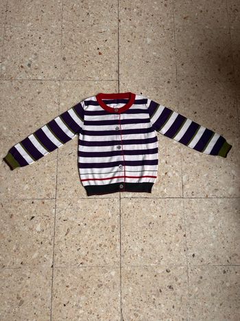 Gilet enfant rayé manches longues – très bon état 4/5 ans 