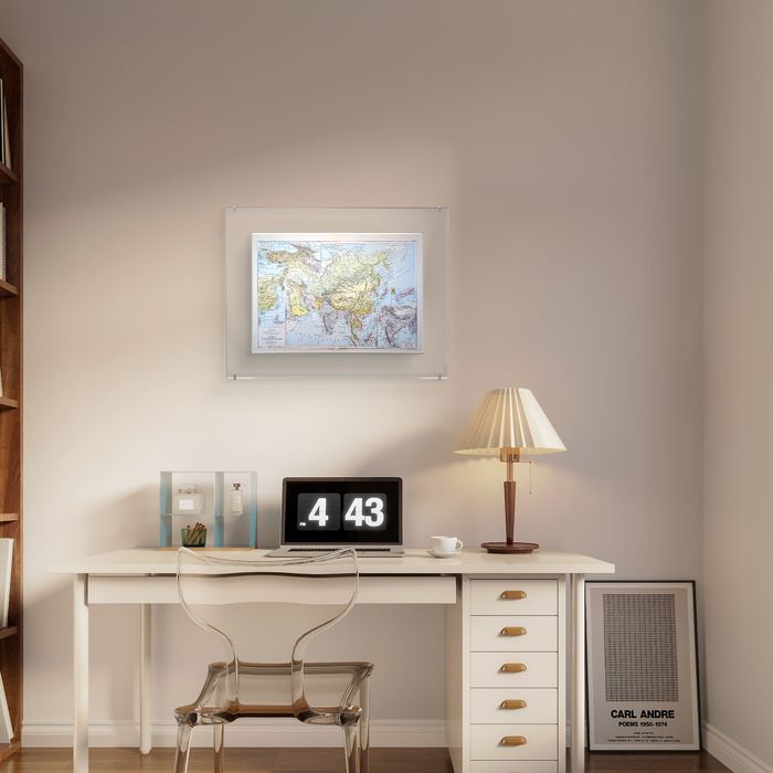 Imprimée en 1892, l'Asie, Vintage Authentique Grand Format (cadre non inclus) - photo numéro 4