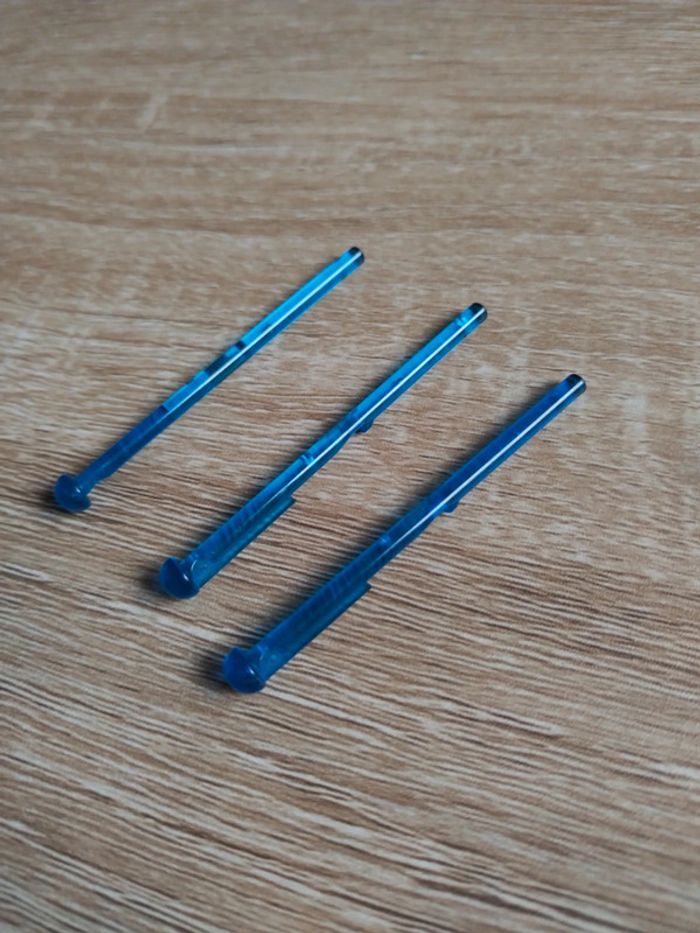 Lego lot 3 missiles projectile 15303 trans dark blue - photo numéro 3