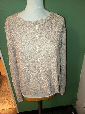 Pull ajouré rose pâle