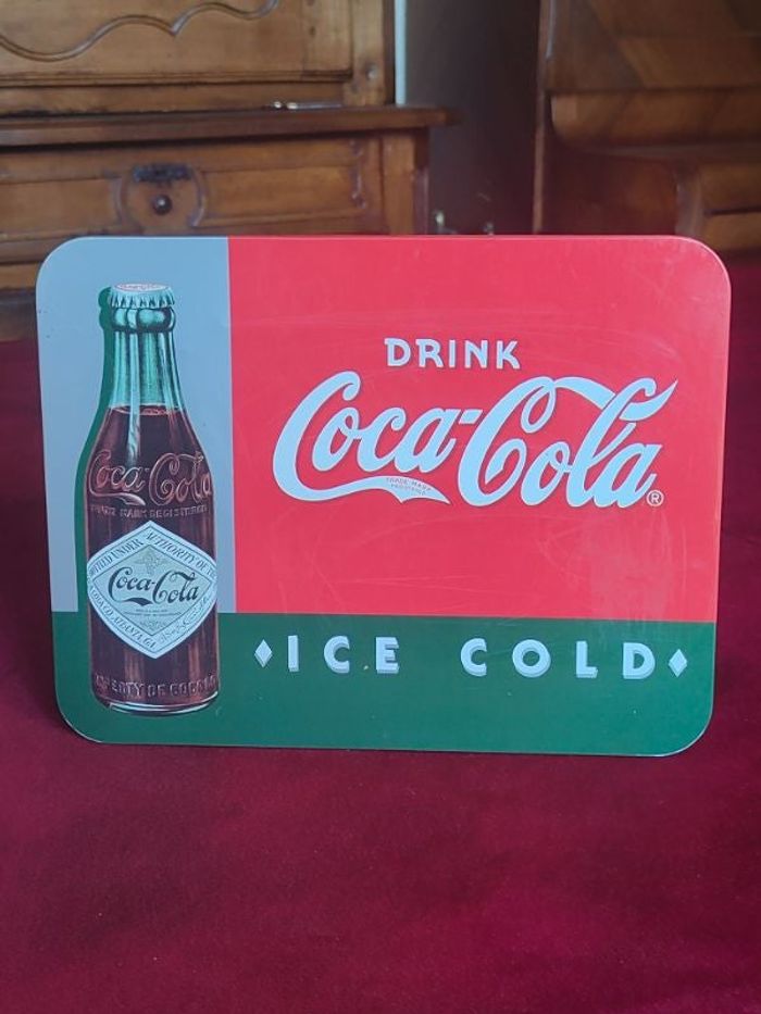Plaque publicitaire drink coca cola