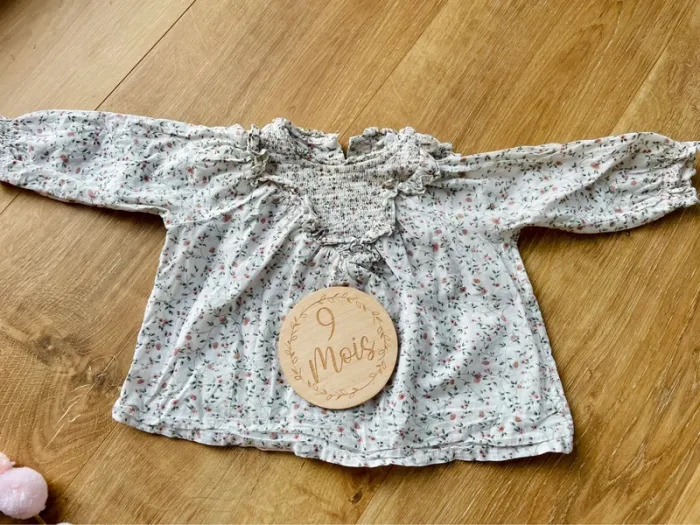 🌟Lot de 2 haut filles manches longues - 9 mois - photo numéro 2