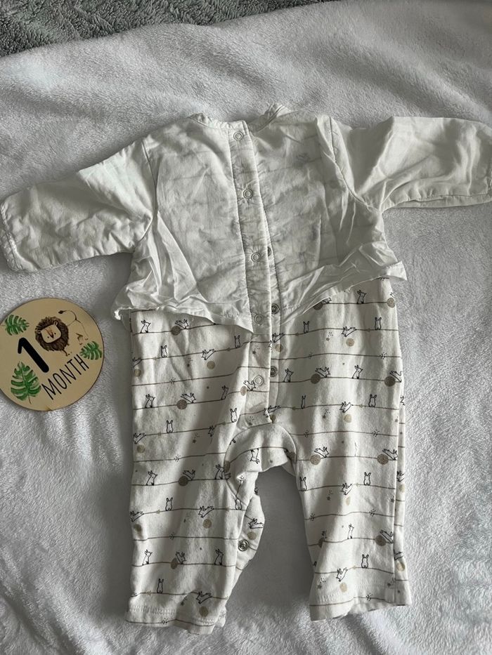Pyjama 1 mois blanc Orchestra - photo numéro 2
