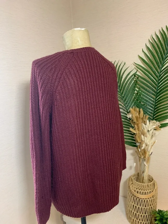 Pull en maille bordeaux femme - photo numéro 2