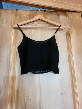 Top court femme ,adolescente taille XS noir