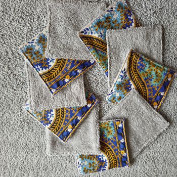 10 lingettes lavables 12x12 cm 