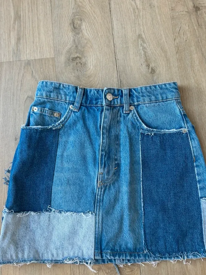 Jupe en jean taille haute - photo numéro 3