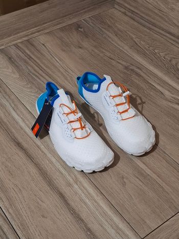 Chaussure homme sport aquatique finesse bleu blanc