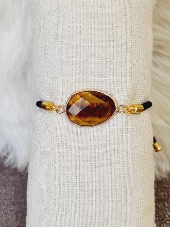 Bracelet réglable pierre oeil de tigre