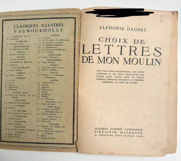 Livre Alphonse Daudet Choix de lettres de mon moulin - photo numéro 2