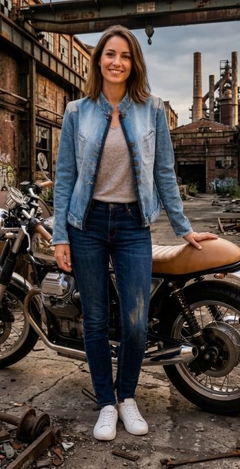Veste en jean officier Noll and Me - Denim délavé 100% coton

Taille 36