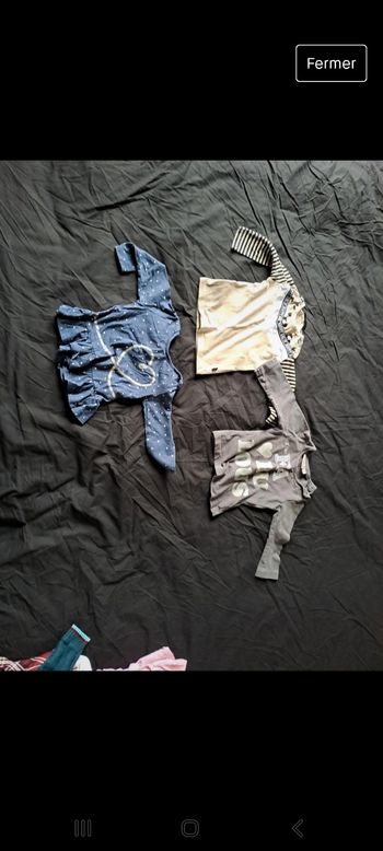 Lot de 3 t-shirts manches longues taille 62cms