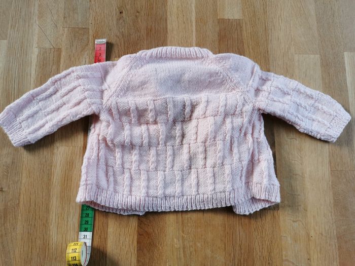 Gilet tricoté rose - photo numéro 4