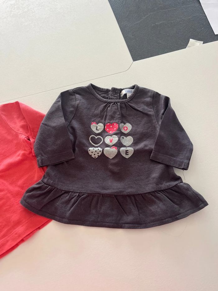 2 tee shirt ML Kitchoun 1 mois - photo numéro 2