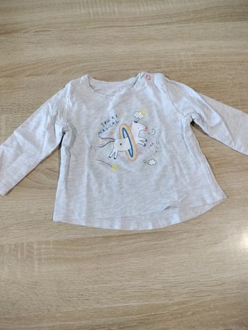 Tee shirt manche longue inextenso  62 cm