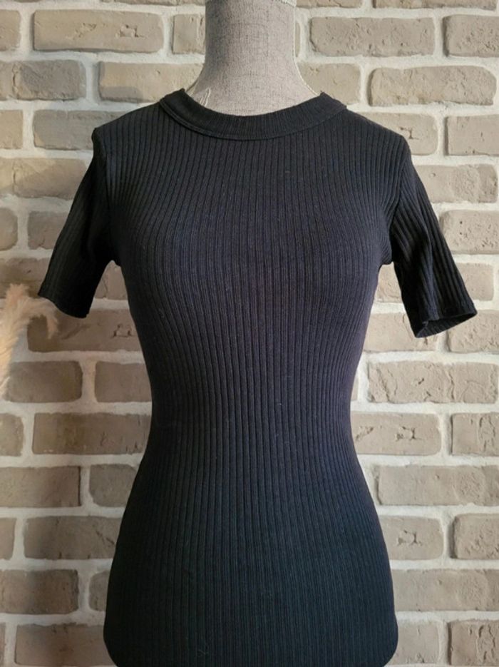 Robe en maille côtelée noire Zara - photo numéro 7