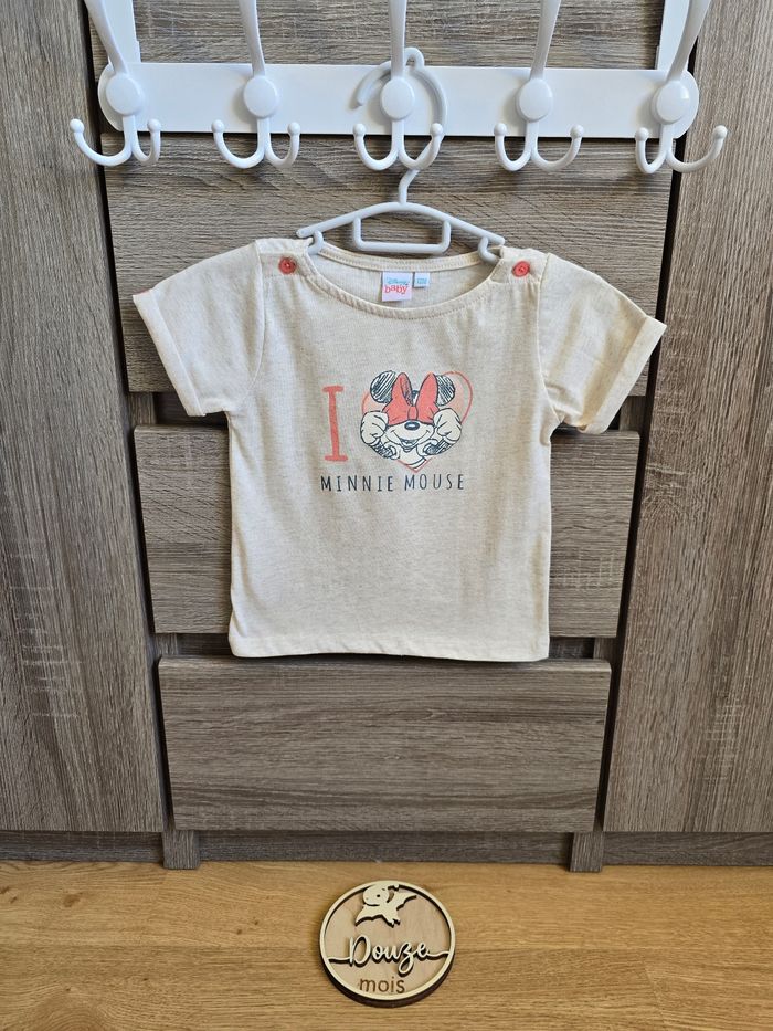 Vêtement Bébé Fille - T-shirt Minnie Beige - Disney - 12 mois