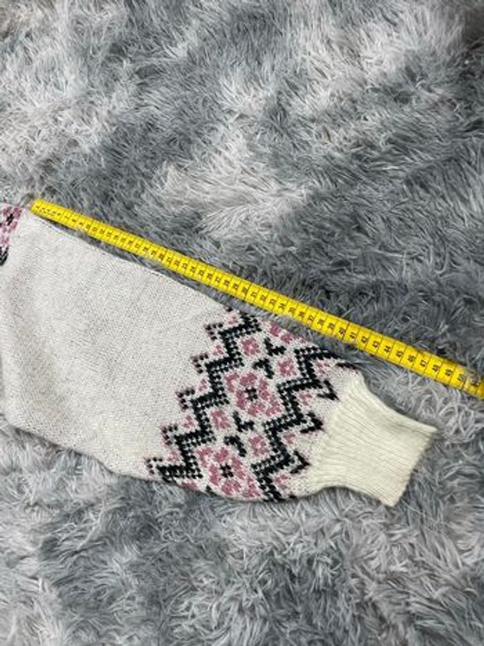 Pull D’hiver Honey Vintage 90s Femme M/M Blanc Fleuris - photo numéro 6