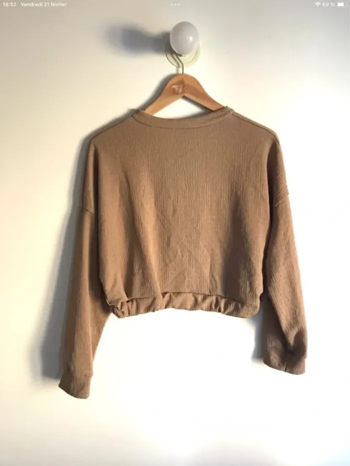Crop top taille 36 marron clair neuf sans étiquette - photo numéro 6