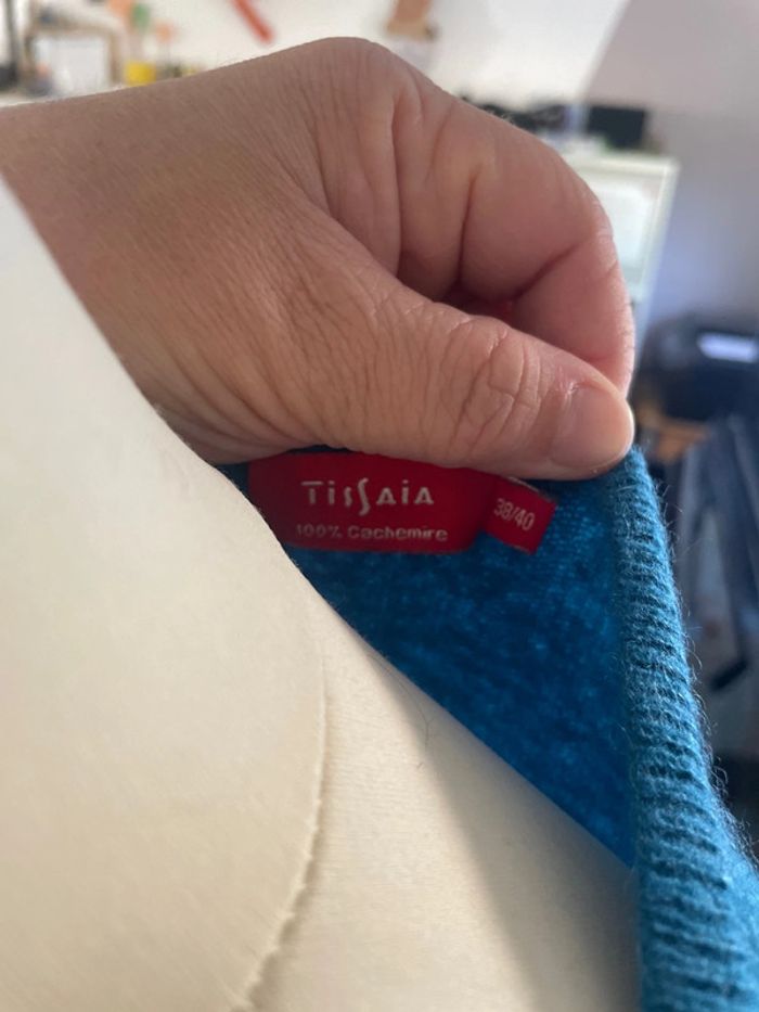 Pull en cachemire bleu - photo numéro 8