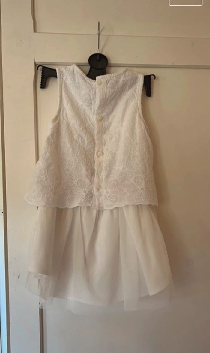 Robe fille blanche 18 mois cérémonie dentelle kiabi - photo numéro 2