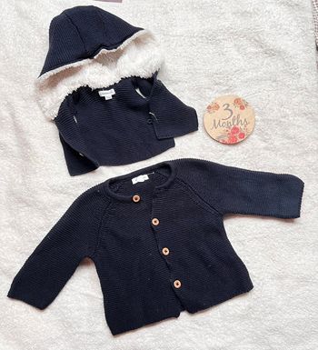Ensemble cardigan + capuche