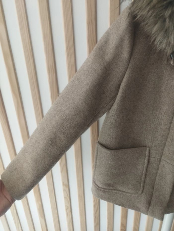 Manteau duffle-coat beige Zara 9/10ans - photo numéro 4