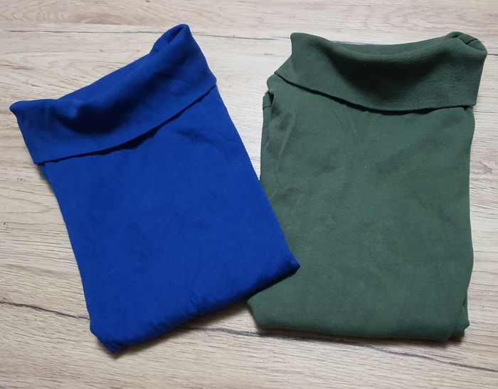 Lot de 2 pulls col roulé hiver garçon 5-6 ans