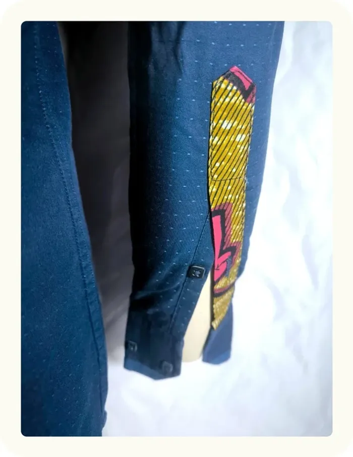 Chemise manches longues homme wax tissu africain luxe Sean Nobayo Taille 40 L - photo numéro 5